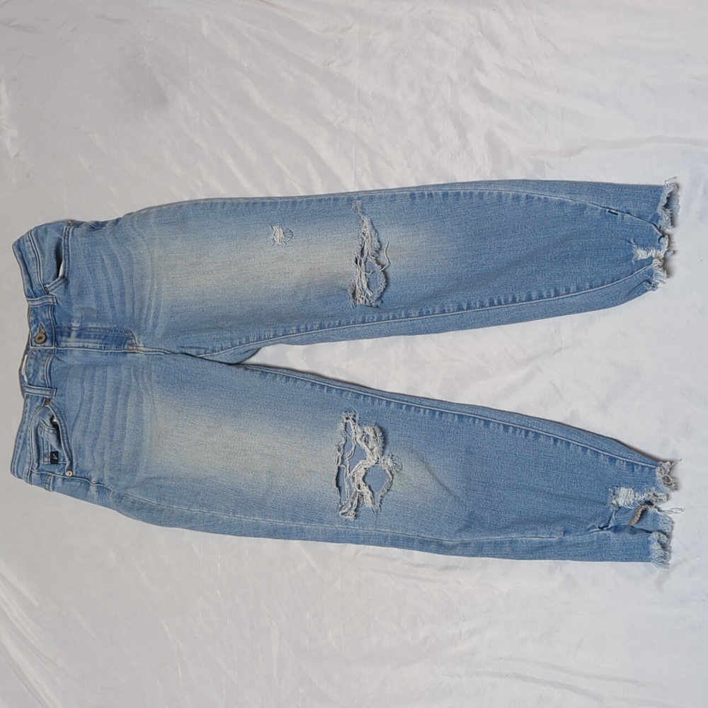 KanCan High Rise Light Washed Distressed Slim Ankle Length Stretch Jeans